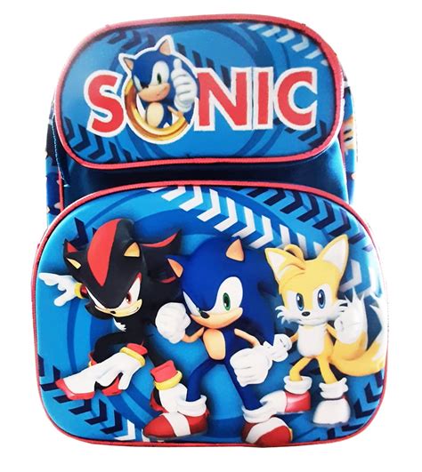 Sonic The Hedgehog 16 Large Backpack And Lunch Set 2 Pc Licensed