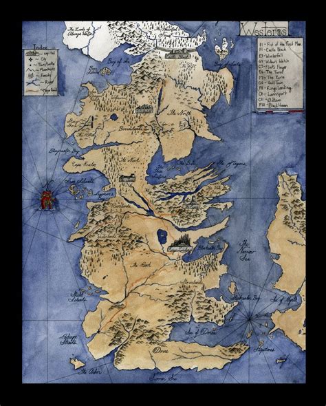 Large Political Map Of Westeros