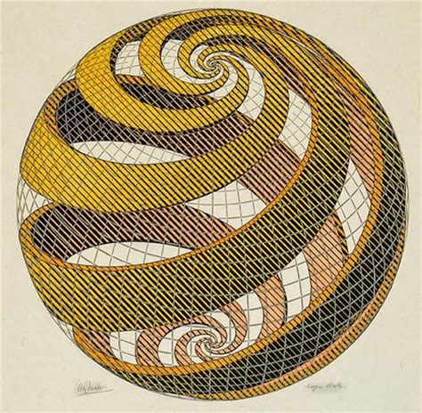 Lot Maurits Cornelis Escher Dutch 1898 1972 Sphere Spirals