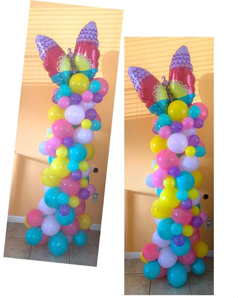 Organic Balloon Columns Balloon Columns Balloons Butterfly Balloons