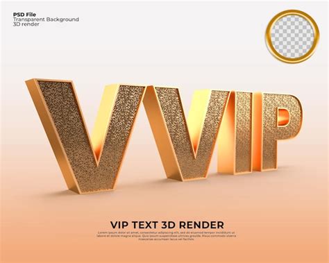 Texto vvip 3d render oro lujo diamante | Archivo PSD Premium