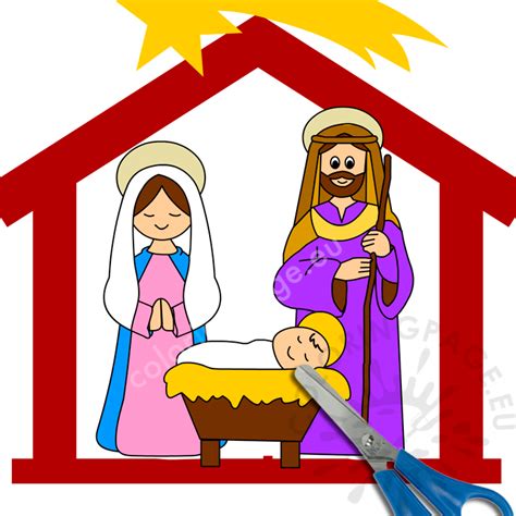 Christmas Nativity Scene Free Printable Coloring Page