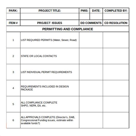 Requirements Checklist Excel Samples 4 Checklist Templates Word Excel