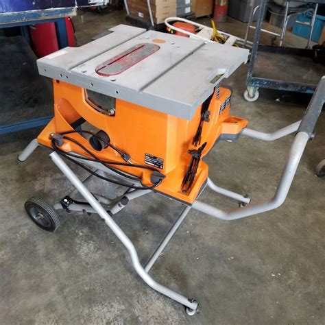 Ridgid Table Saw On Folding Rolling Stand