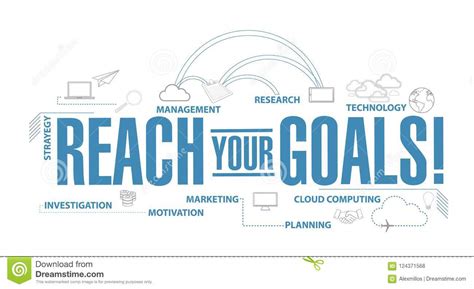 Reach Your Goals Diagram Plan Concept Stock Illustration Illustration