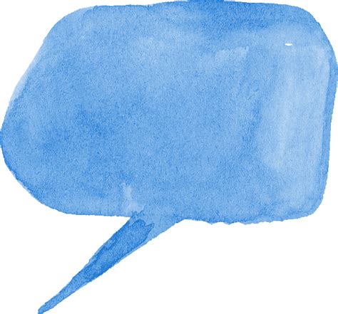 8 Blue Watercolor Speech Bubble (PNG Transparent) | OnlyGFX.com