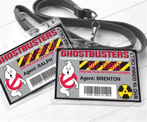 Id Badges Ghost Movie Inspired Id Badge Birthday Party Etsy Ghost