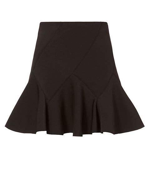 Derek Lam 10 Crosby Exclusive Neoprene Flare Mini Skirt Black Our