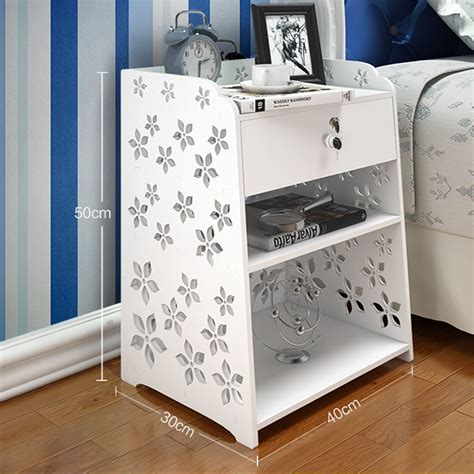 Find stylish home furnishings and decor at great prices! White Carved Nightstand Bedroom Storage Bedside Table Side ...