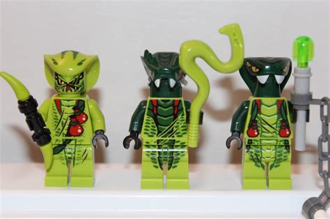 New Lego Ninjago Lizaru Spitta And Lasha Green Snake Minifigures
