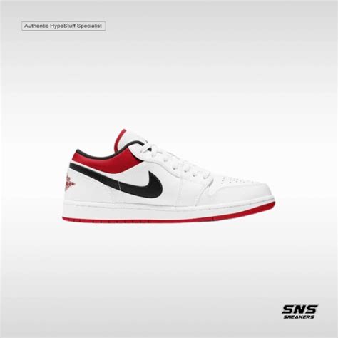 Jual Nike Air Jordan 1 Low White University Red Black Bnib 100