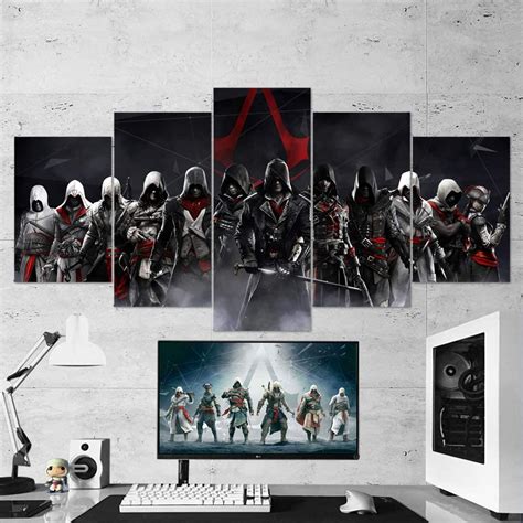 Ba Co Assassins Creed Canvas 5 Piece Canvas Wall Art Gaming Canvas