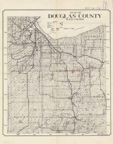 Map Of Douglas County Wisconsin Map Or Atlas Wisconsin Historical