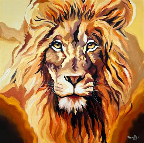 Lion Oil Painting Painting Ubicaciondepersonascdmxgobmx