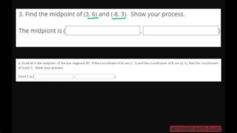 This second property helps when one wants to find one endpoint given the other and the midpoint, as is see our midpoint calculator on how to find the coordinates of the midpoint if the endpoints are known. How to find the midpoint. How to find the missing endpoint ...