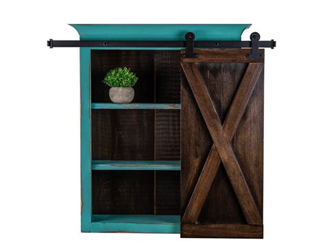 Medicine cabinet with sliding doors. Farmhouse Medicine Cabinet With Sliding Barn Door ...