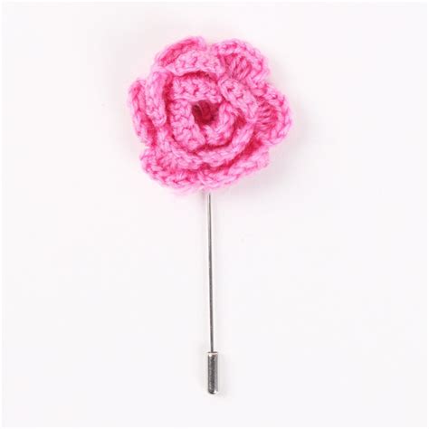 Buy Mdiger Solid Flower Lapel Pin Brooch For Men Pink