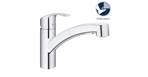 Grohe 30306000FC Eurosmart Pull Out Kitchen Faucet And Build Com