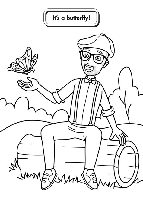 Blippi Coloring Page Free