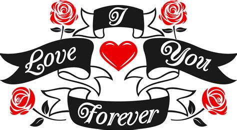 I Love You Forever Love Typography Quote Design 24861214 Png