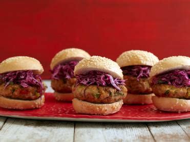 Crispy Tuna Cake Sliders With Citrus Slaw Recipes Cooking Channel