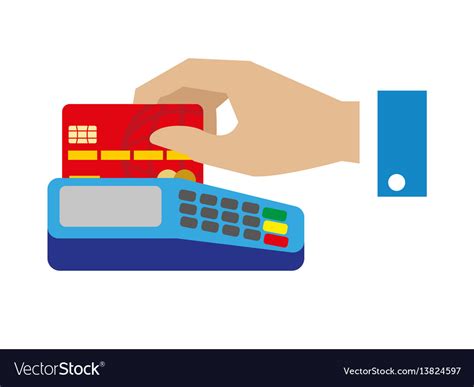 Cash Free Payment With Bank Credit Card Royalty Free Vector