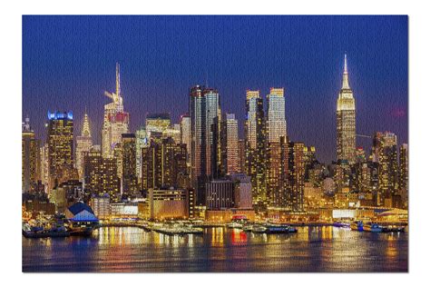 New York City New York Night View Of Skyline Photography A 92967