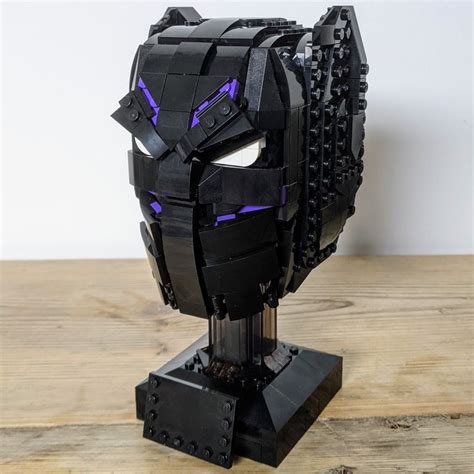 Lego Moc Lego Black Panther Helmet Moc Bat Man Cowl Modification By