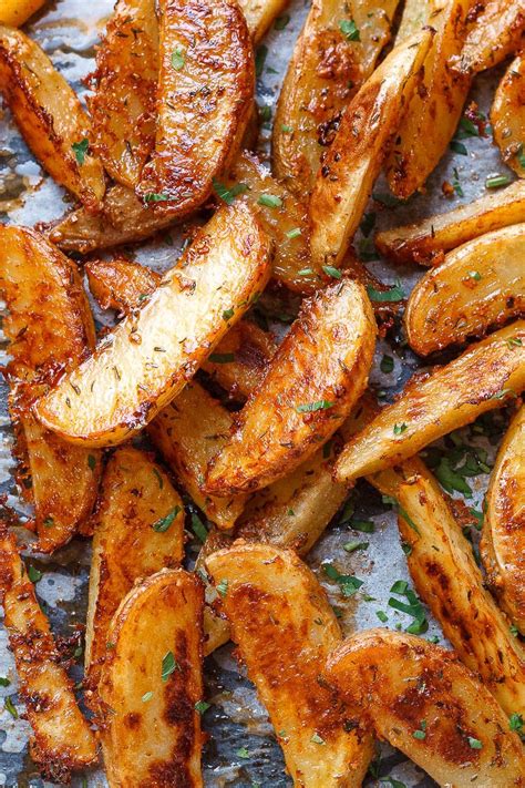 Sweet potatoes contain more vitamin a, vitamin c and have a lower glycemic index than regular potatoes. Baked Garlic Parmesan Potato Wedges Recipe — Eatwell101