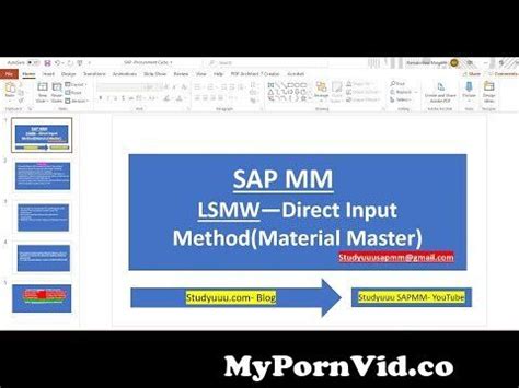 SAP MM LSMW Legacy System Migration Workbench Method To Upload Material Master For All SAP