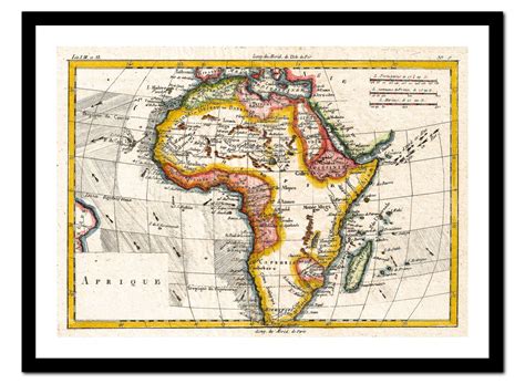 Afrika Alte Landkarte 1780 Historische Antike Karte Afrikas Etsy