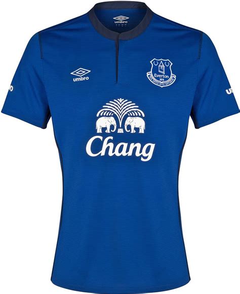 A small logo of dean features on the back of the neck of the shirt after everton fans voted for it through the club's official forum. New Umbro Everton 14-15 Home, Away and Third Kits - Footy Headlines