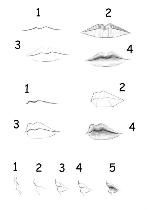 Lips Tutorial By Masterss Lips Drawing Lip Drawing Sketches Tutorial