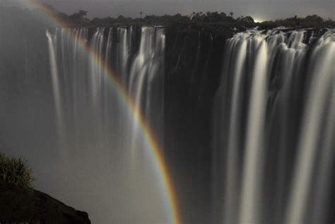 Lunar Rainbow In Victoria Falls One Of The Few Places In The World To