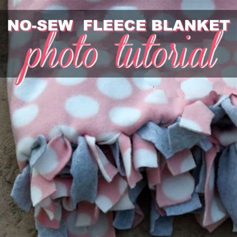 No Sew Fleece Blanket Tutorial ~ T Idea