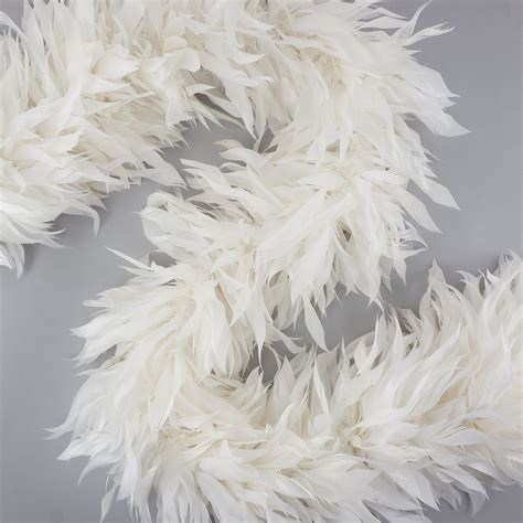 Fancy Feather Boa White Goose Feather Boa 2 Yards For Party Etsy