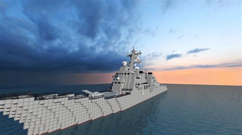Arleigh Burke Class Destroyer Built By Nammerbom Minecraft Map