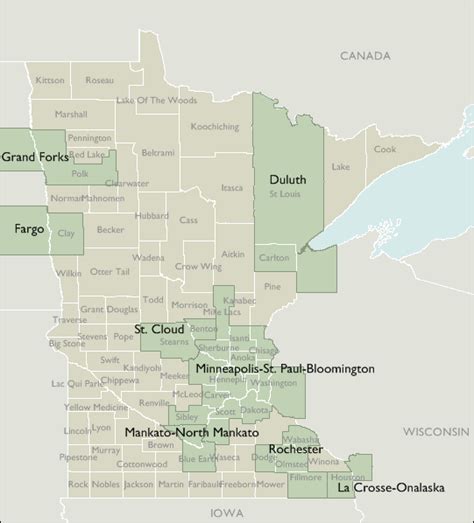 Metro Area Zip Code Maps Of Minnesota