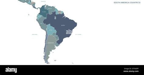 Mapa de américa Latina Vector del mapa mundial por continente Imagen