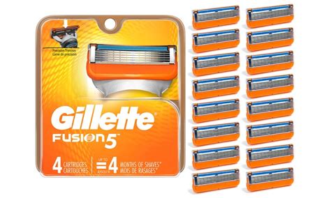 gillette fusion5 men s razor blade refills 4 16 or 32 pack groupon