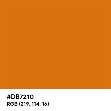 Gold Orange Color Hex Code Is Db7210