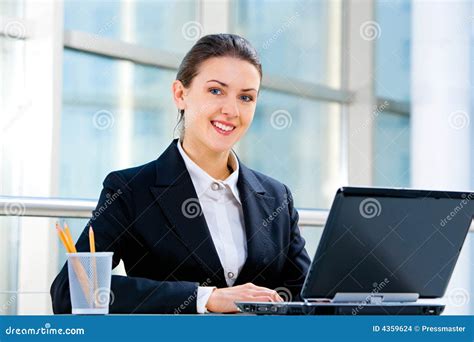 Confident Employee Stock Photo Image Of Computer Entrepreneur 4359624