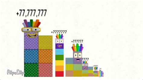 Numberblocks 7 To 777 777 777 Positive Number Sneeze Youtube