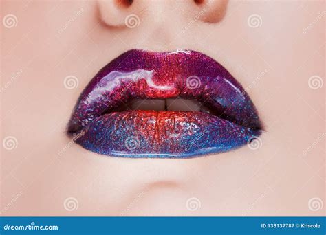 Delightful Lip Makeup Multi Colored Transitions Beautiful Women S