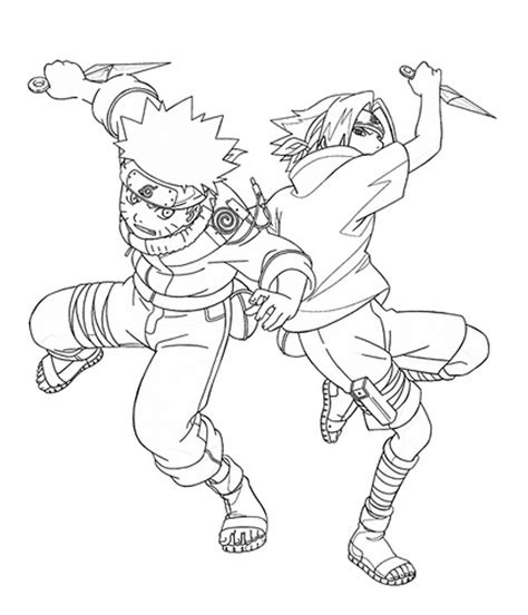Simple naruto coloring page for children. Naruto shippuden coloring pages to download and print for free