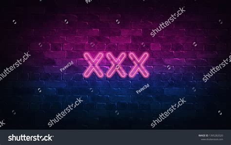 Porn Neon Sign Purple Blue Glow Stock Illustration 1395282020 Shutterstock