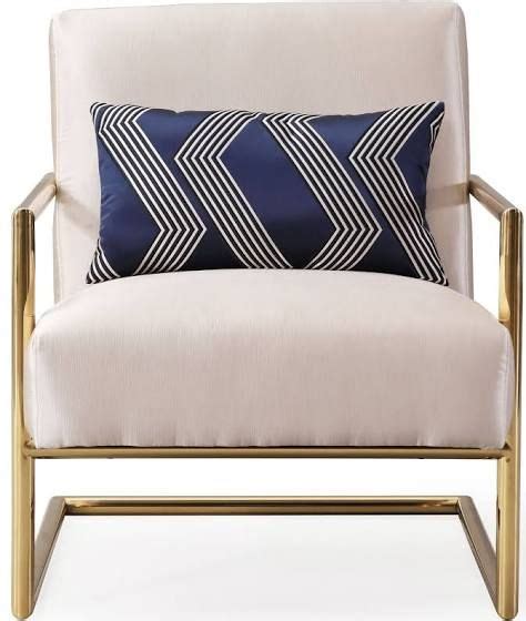 Bring home a comfy accent chair. white and gold accent chair | Gold accent chair, Home, Accent chairs