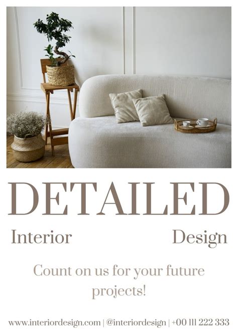 Free Minimalist Detailed Interior Design Poster Template