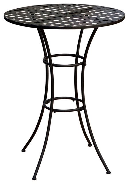 It is convenient for routine casual meals, or for more exciting social activity like parlor game or poker. Black Wrought Iron Outdoor Bistro Patio Table With ...