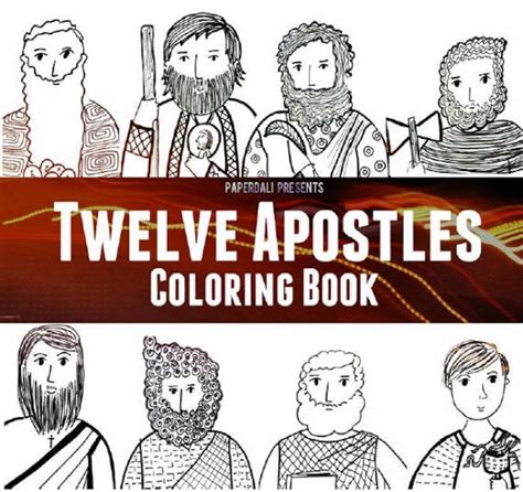 12 Apostles Coloring Book Pdf Etsy